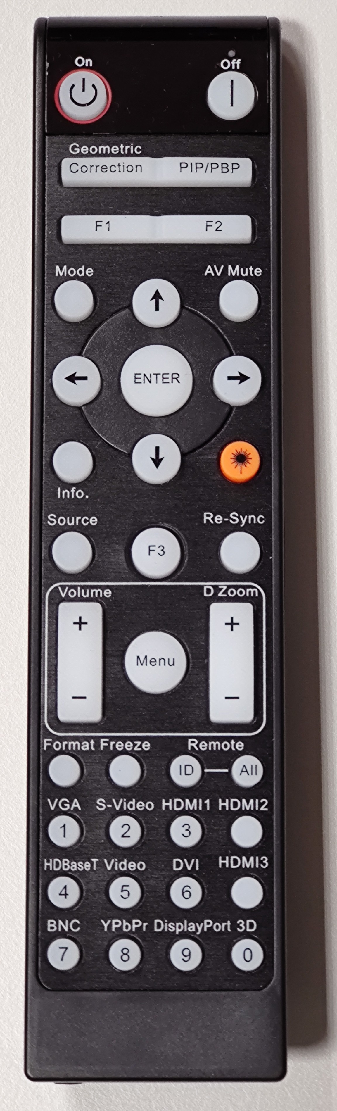 remote control with 'pattern B'